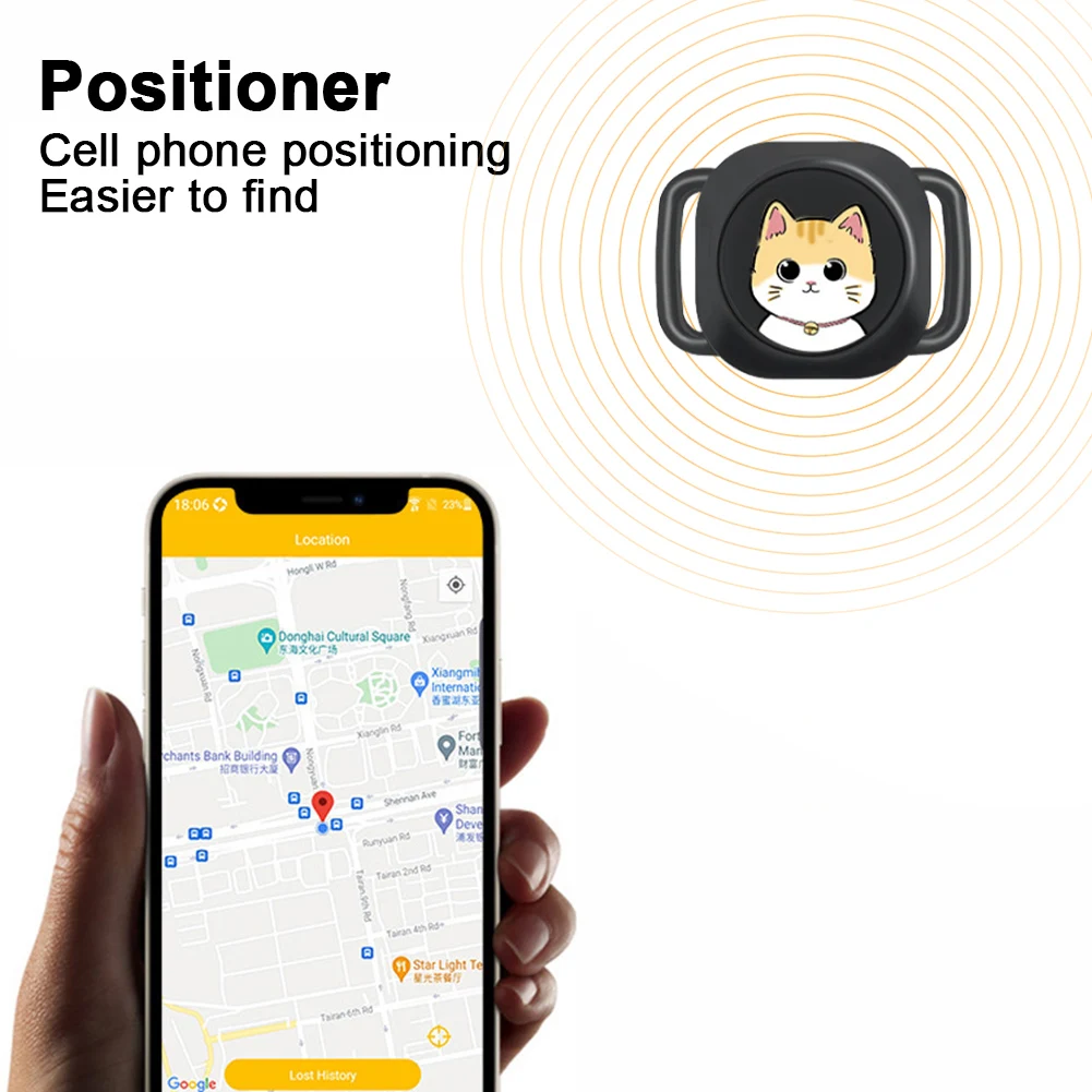 

GPS Tracking Device Bluetooth-compatible Real-Time Global Location Tracker for Dogs Cats Kids Pets Keychain Wallet Luggage