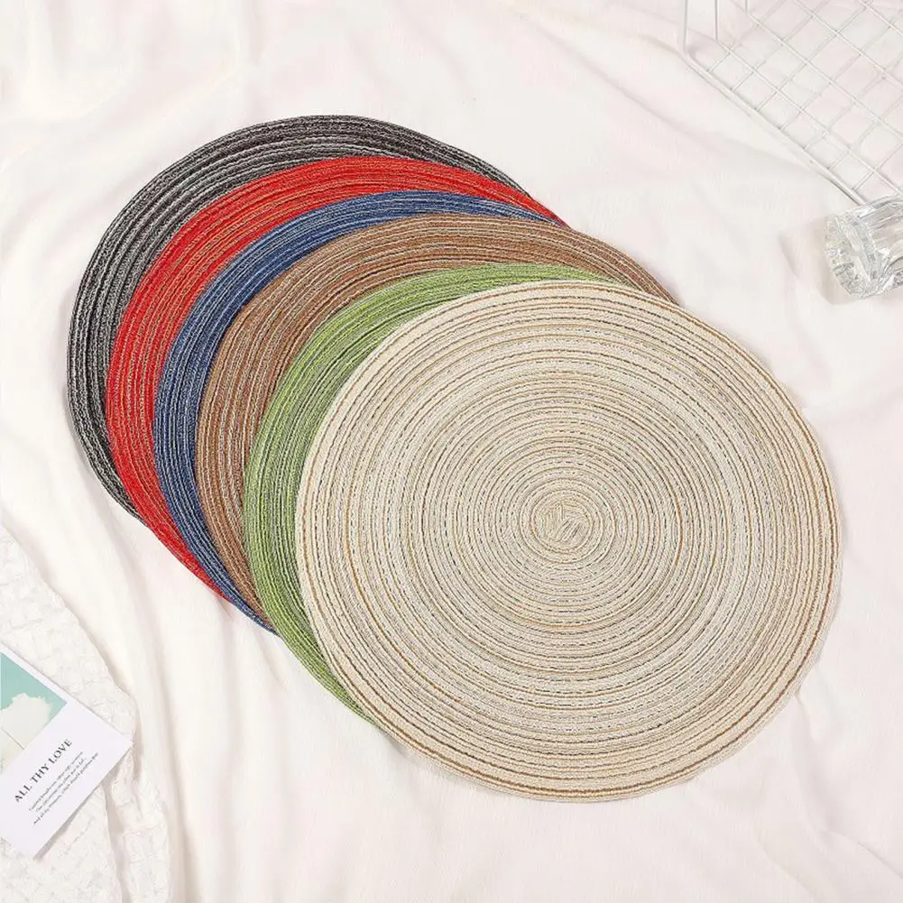 Anti-slip Coasters Reliable Coaster Set Heat-resistant Round Placemats Non-slip Table Mats for Dining Elegant Rustic for Home