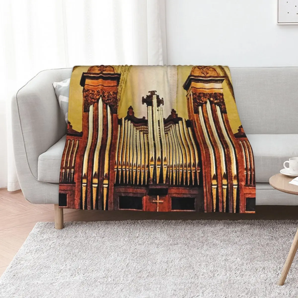 Church Organ Throw Blanket Soft Big Bed linens Cute Soft Beds Decorative Sofas Soft Plaid Blankets