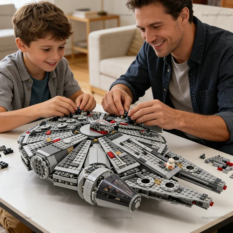 2026 New Advanced Spaceship Building Blocks Set Creative DIY STEM Toy for Kid Adults Birthday Gift Educational Model Kit 1381Pcs view 2