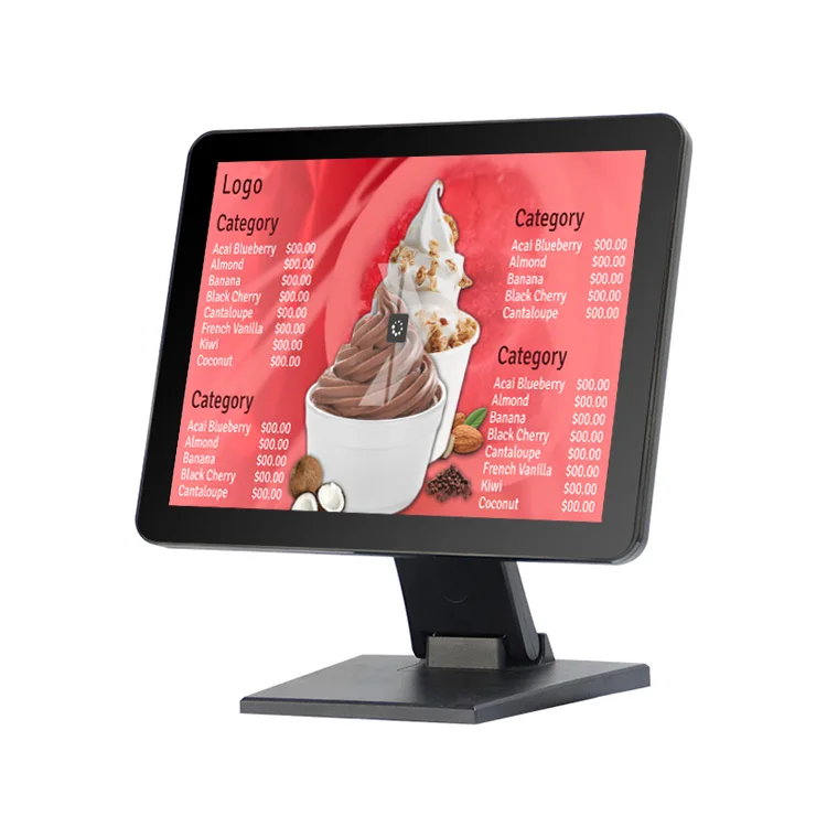 Food Ordering Wall Mount Desktop 15 Inch 1024x768 Capacitive Touch Display Raspberry Pi Touch Screen USB POS Machine For Linux