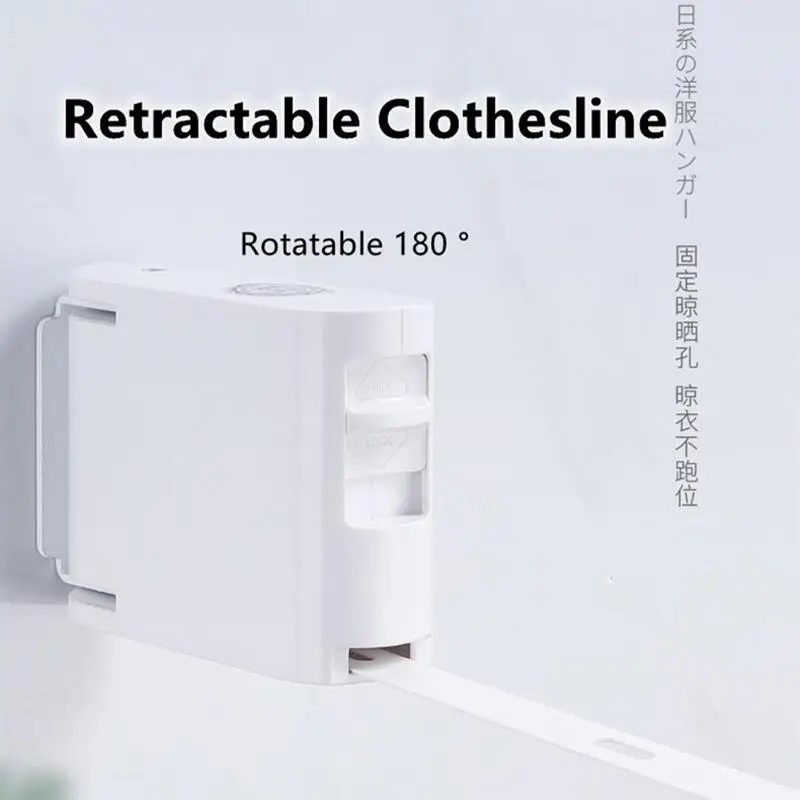 Retractable Clothesline Indoor Outdoor Clothes Drying Rack Rope Tensioner Tightener For Apartment Balcony Laundry Products