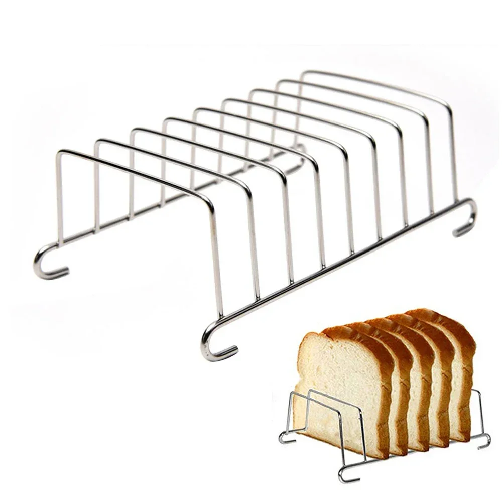 ALLGOOD Toast Holder Portable Stainless Steel Bread Cooling Rack Air Fryer Tool Home Kitchen Holder Baking Pastry Tools