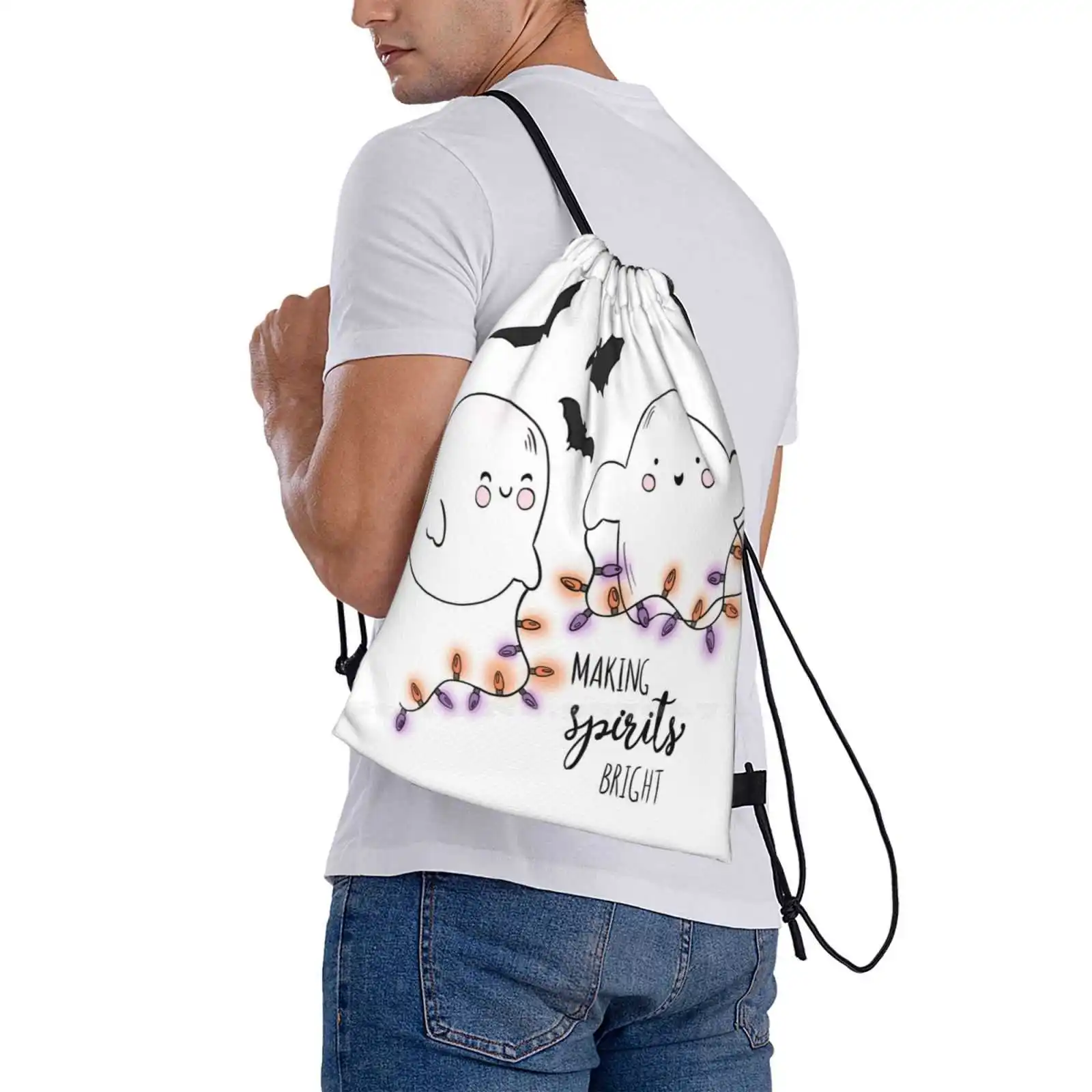 Geister hell machen! Heißer Verkauf Rucksack Mode Taschen Halloween gruselige Weihnachten gruselige Weihnachts geister Fledermäuse Weihnachts lichter