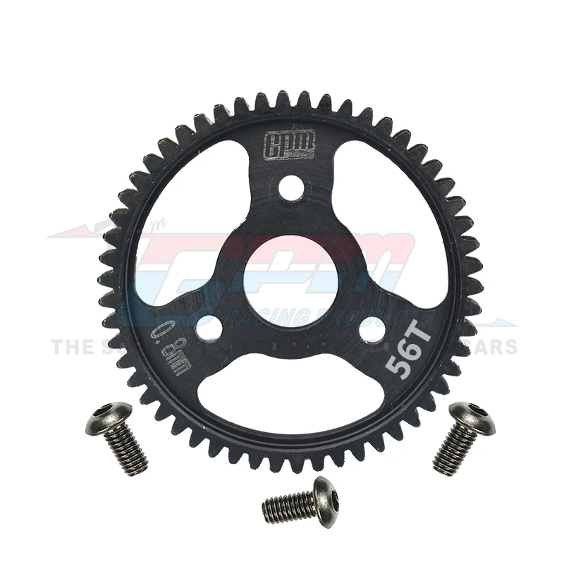 

GPM Metal Steel M0.8 56T Spur Gear Big Tooth for Traxxas 1/10 Rustler Hoss Stampede Slash 4X4 VXL RC Car Upgrade Parts