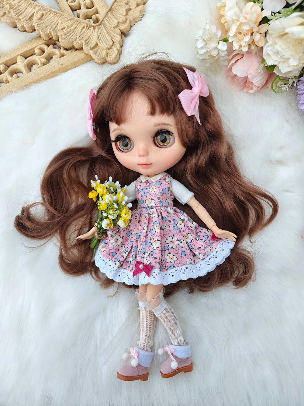 New Blythe Doll clothes Multi colored   handmade  OB22 OB24 AZONE Blythe Doll Accessories Dress blythe clothing