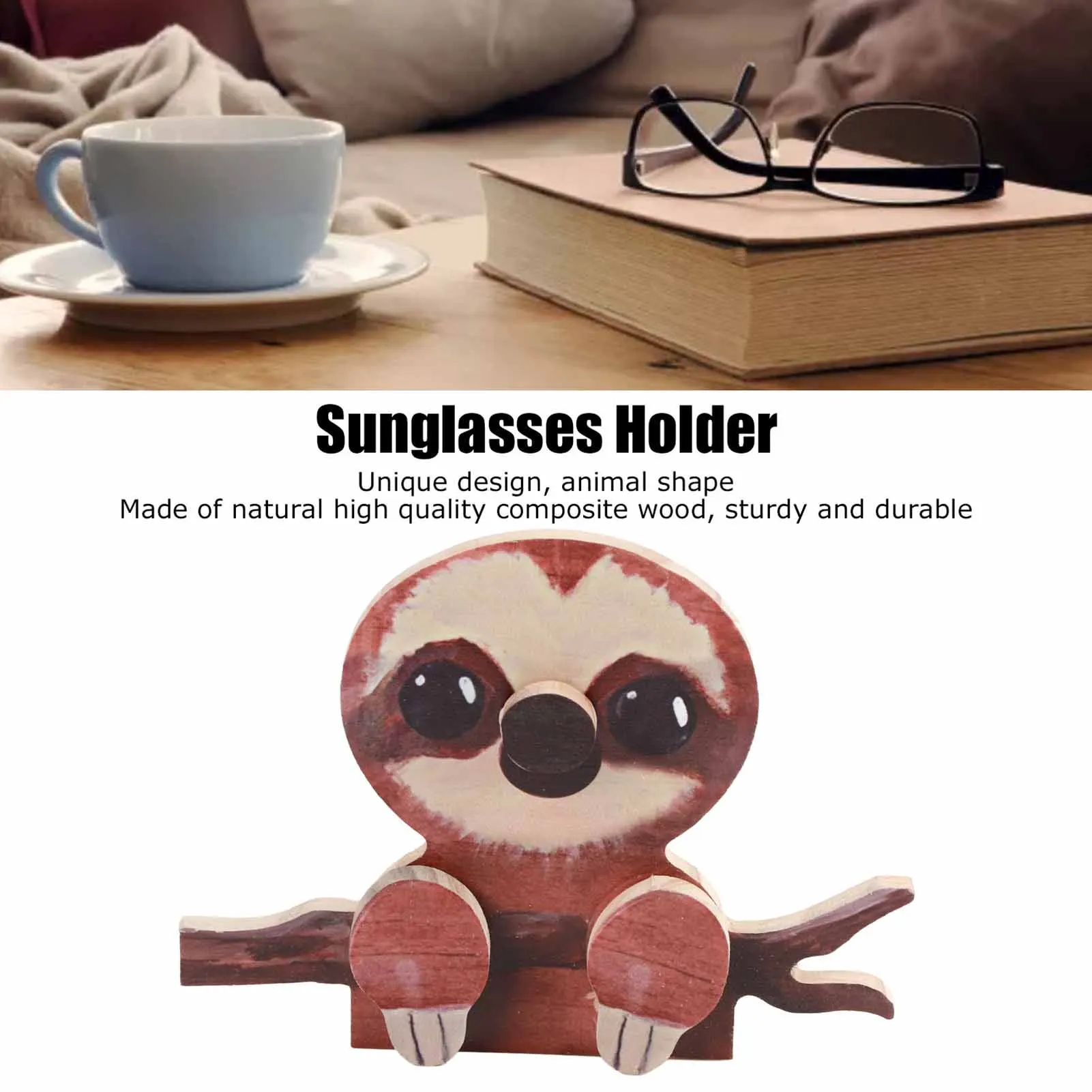 Animal Shape Glasses Holder Unique Beautiful Design Natural Odorless Composite Wood Eyeglasses Display Stand