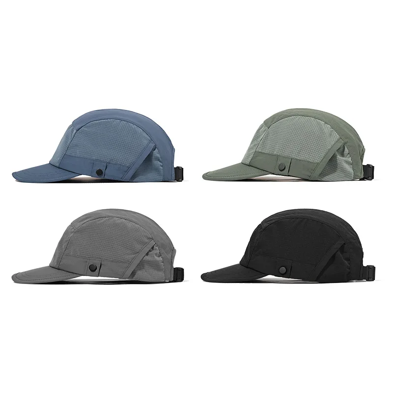 Japanese Style Quick Drying Snapback Caps Five Panel Snapback Outdoor Running Gorras Cerradas Baseball Hats For Men Women