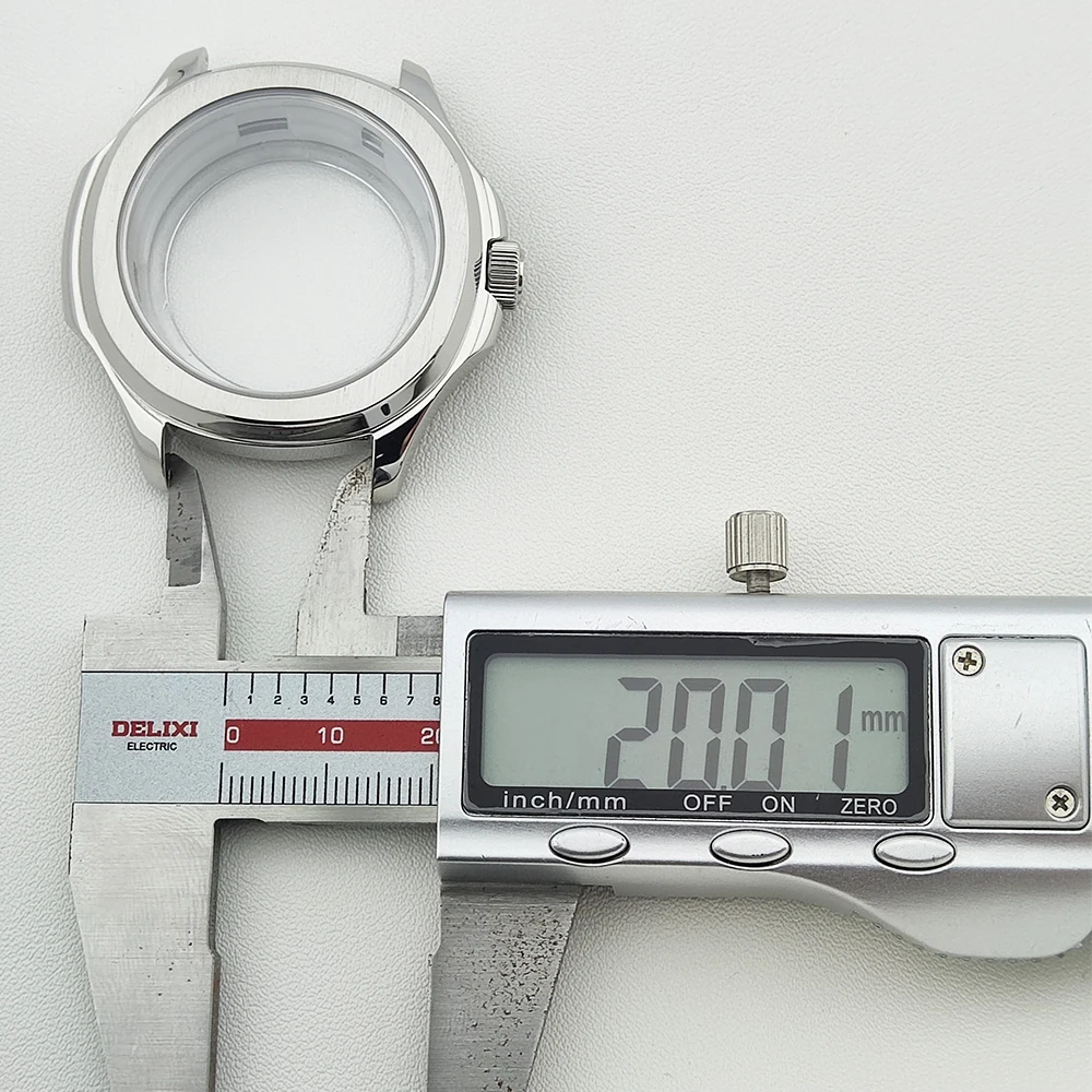 43 مللي متر ساعة حافظة nh35 حافظة الفولاذ المقاوم للصدأ الياقوت ساعة زجاجية اكسسوارات لحركة NH35 NH36 صالح 31.5 مللي متر الطلب