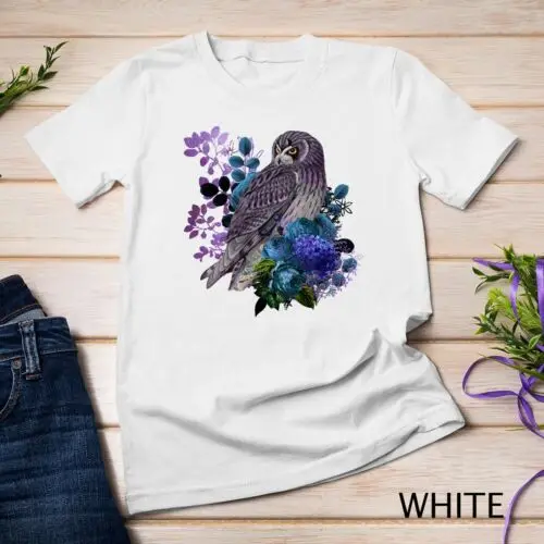 Floral owl mystic owls Unisex T-shirt