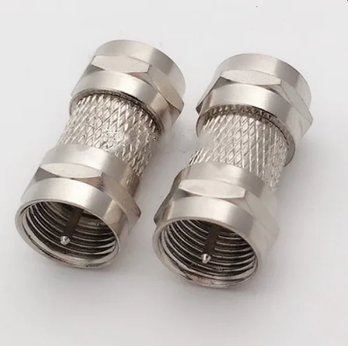 New 10pcs F Type male to F male Adapter Connector RG6 Coax Coaxial Cable Used In Video