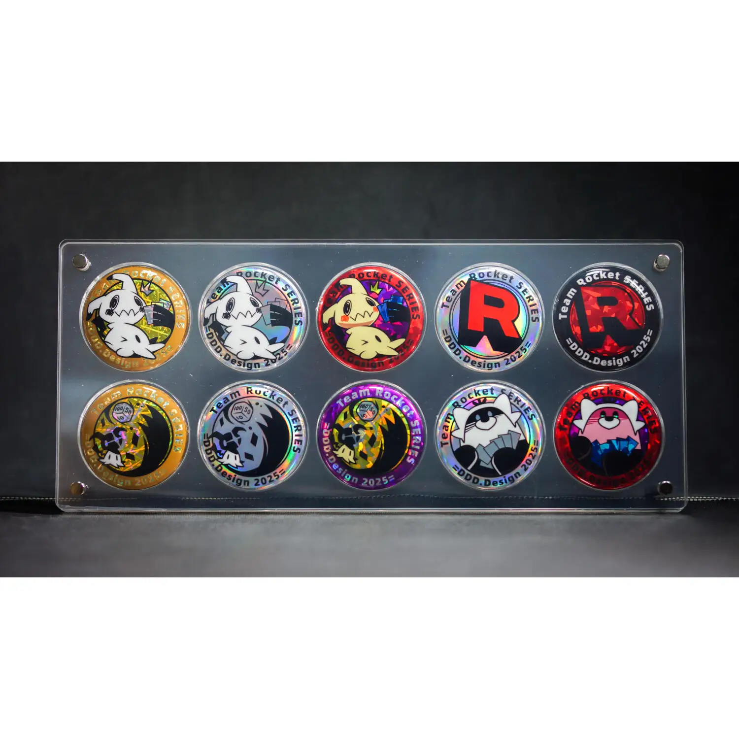 

10 шт./компл. Diy мультфильм Ptcg R Rocket Team Bar Chi значок товары Mimikyu двумерная анимация периферийные устройства подарки и игрушки