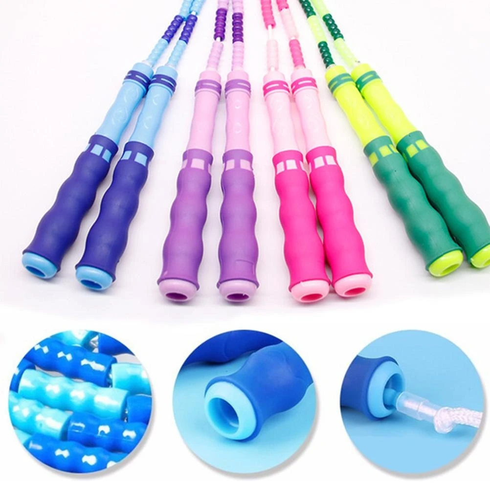 Jump Rope Adjustable Free Segmented Soft Beaded Skipping Rope Fitness Jump Rope for Kids Adults Weight Loss Jumping Rope