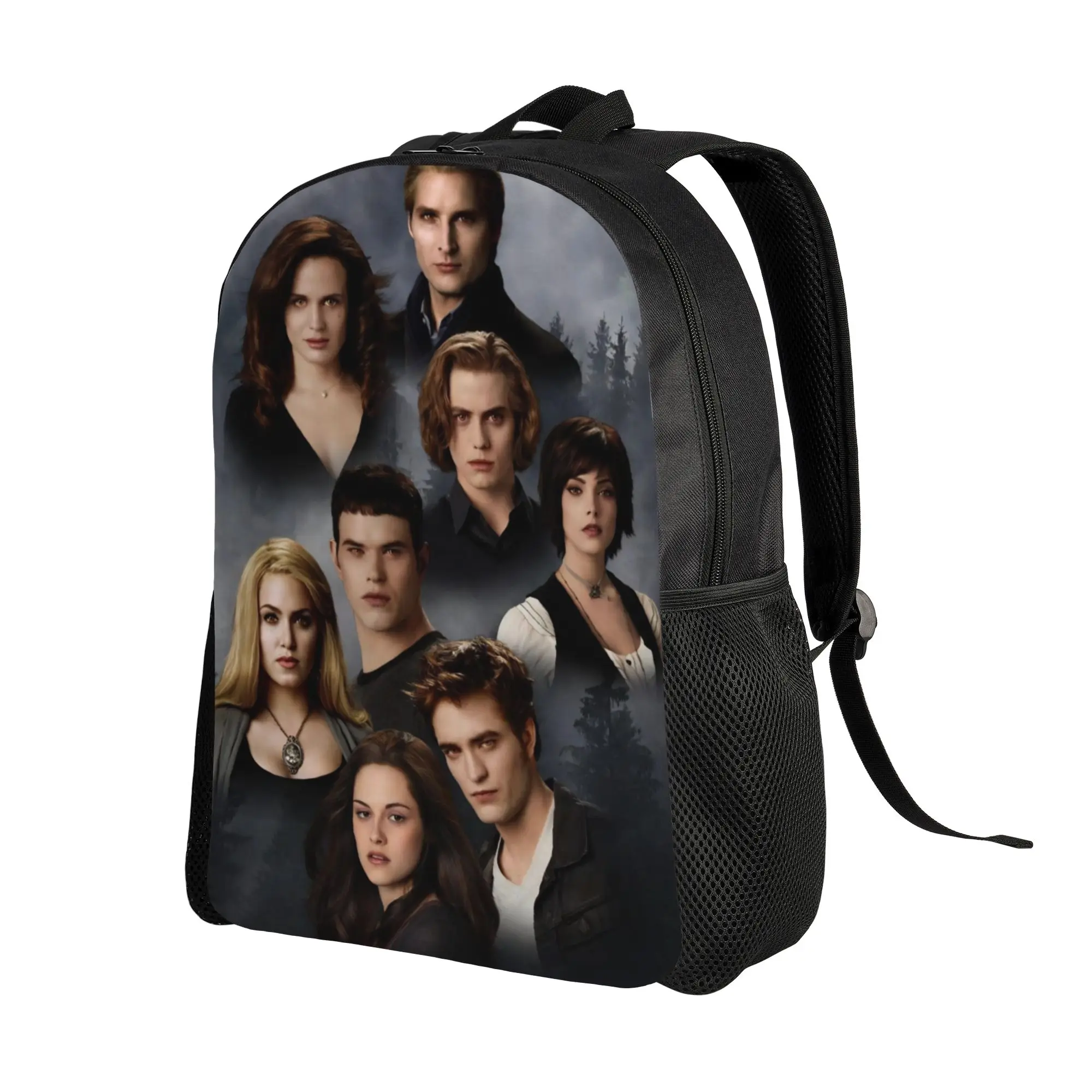 The Twilight Saga Movie Teenage Backpack Outdoor High School Travel Edward Bella Jacob Daypack for Men Women College Canvas Bag