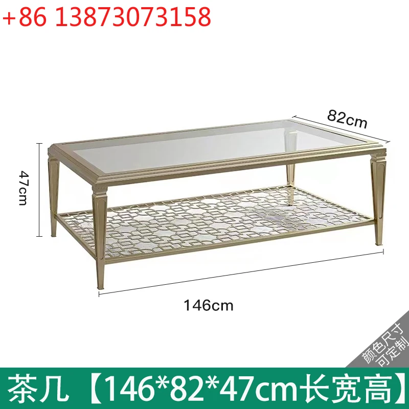 FG solid wood TV cabinet coffee table combination, post-modern living room set, modern simple household unit combination