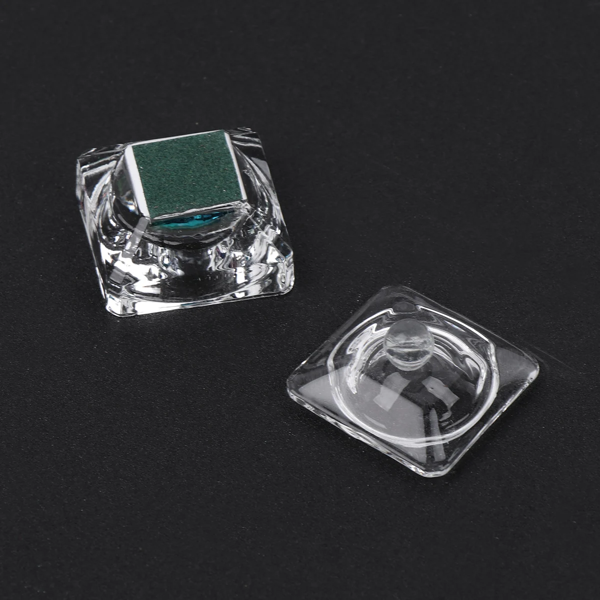 2 szt. Małe miseczki do paznokci wykonane z wysokiej jakości szkła, kompaktowy rozmiar dla łatwego przenoszenia, idealne do mieszania wszystkich płynów akrylowych i...