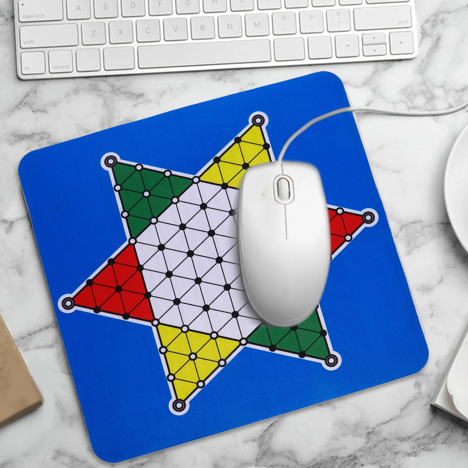 

Chinese Checkers Chessboard Rubber Pad Mousepad 100g Without Pieces Practical Game Supplies Foldable Chess Boards