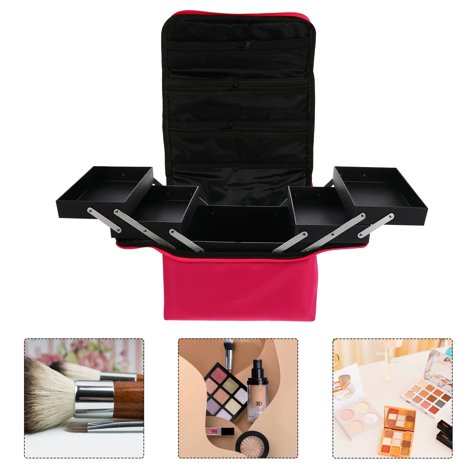 

Waterproof Oxford Fabric Makeup Bags Portable Toiletries Storage Case Lightweight Shockproof Beauty Accessories Bag