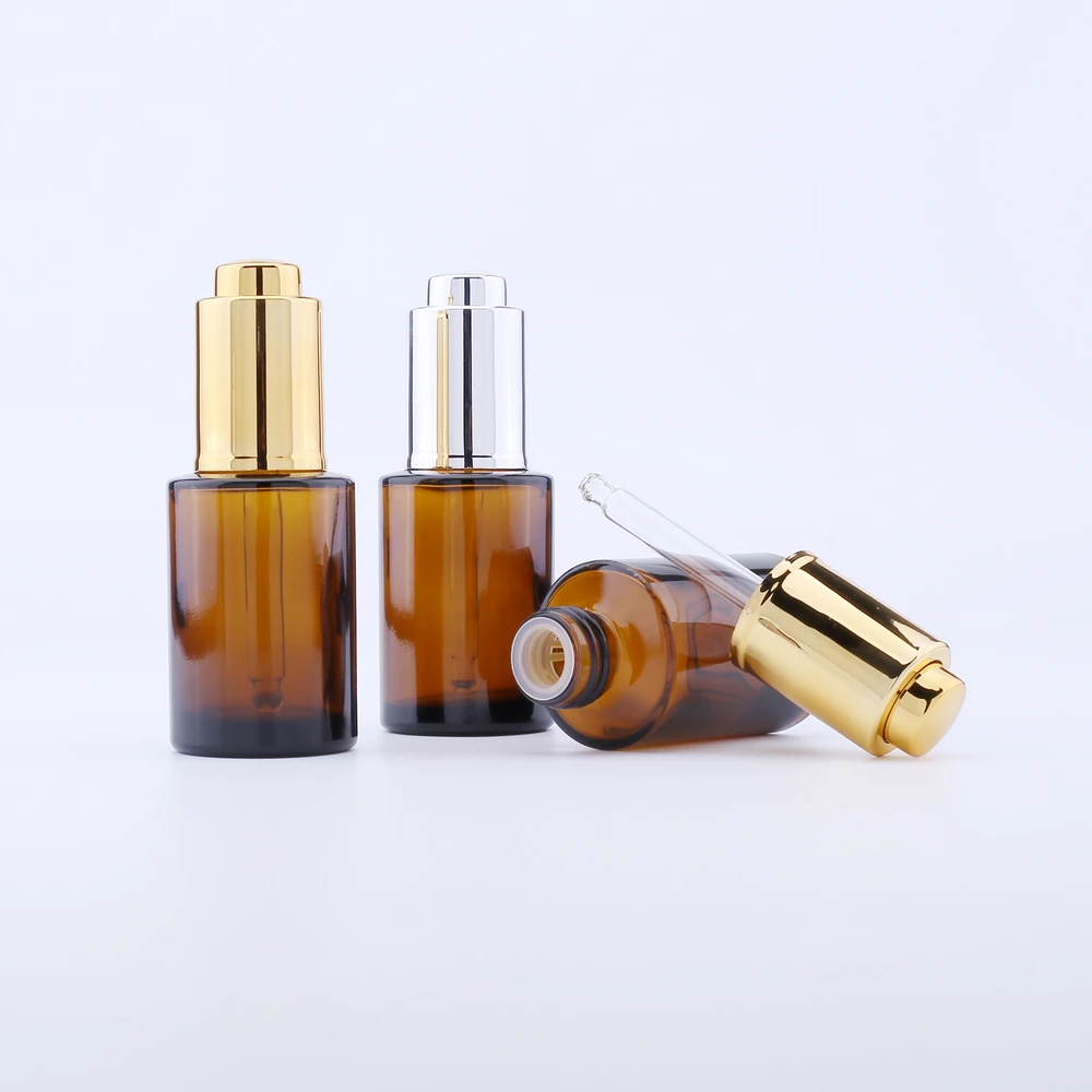 

100PCS/lot 30Ml Thick Glass Dropper Bottle Botella Cristal Empty Cosmetic Packaging Container Vials Essential Oil Bottles