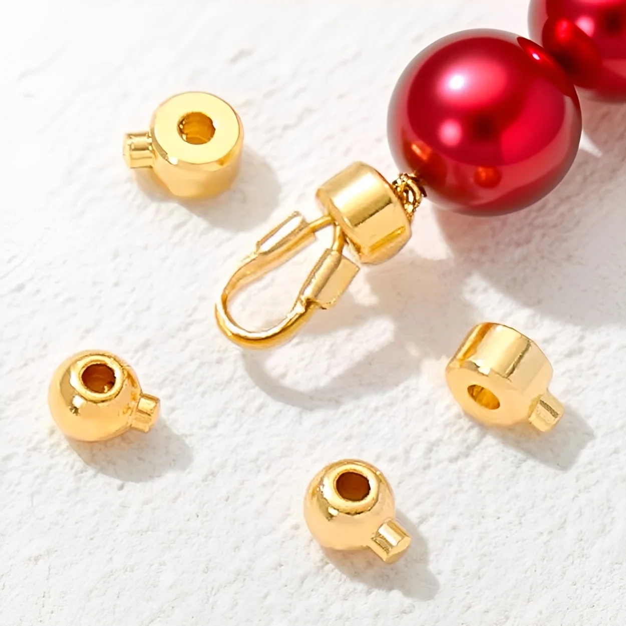 

10PCS Stainless Steel Positioning Clasps Stopper Spacer Bead Crimp End Beads for DIY Jewelry Making Supplie Bracelets Accessorie