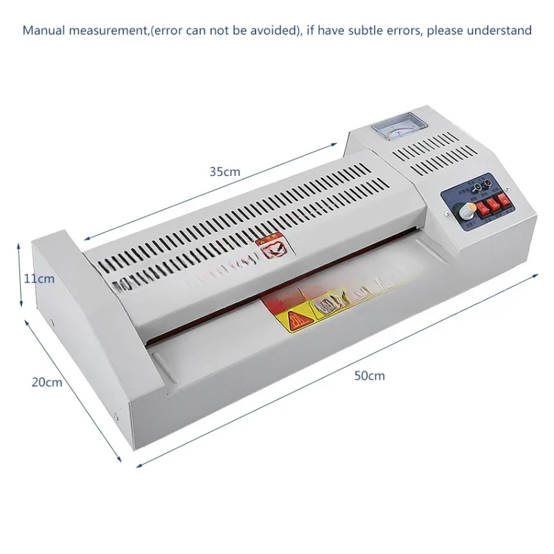 320A1 Level Adjustable Temperature Metal Laminator Hot and Cold A3 Photo A4 Laminating Machine for Office/Home 4 Rollers 320mm