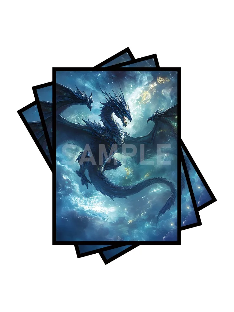 Ochraniacze na karty MTG, 100 sztuk, matowe, antypoślizgowe, ułatwiające mieszanie, 6,6 x 9,1 cm, pasują do TCG OCG CCG DTCG PTCG (Galaxy Dragon) — zdjęcie produktu 7