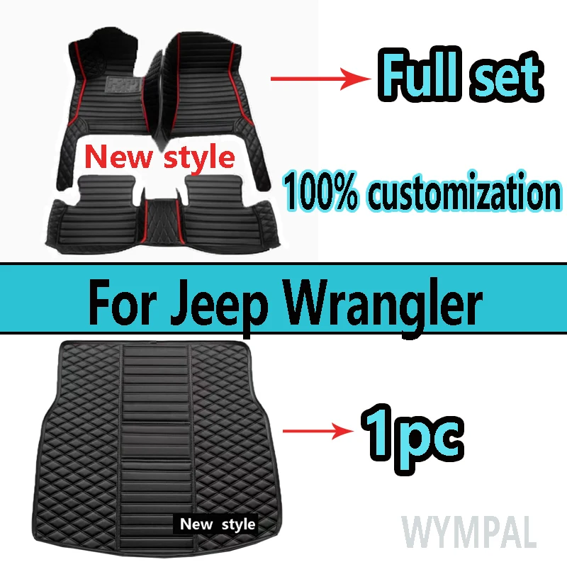 

High Quality ! Special car trunk mats for Jeep Wrangler JL 4 door 2022-2018 durable cargo liner boot carpets for Wrangler 2021