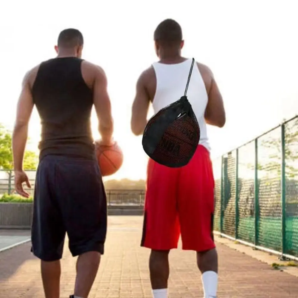 

Single Ball Bag Basketball Mesh Bag Crossbody Storage Bags Basketball Backpack Carrying Case Gym Sacks Drawstring Mesh Backpack
