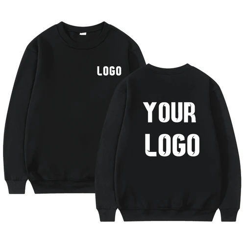 DIY personaliza tu logotipo de la marca tendencia Unisex Casual Top personalizado jersey de cuello redondo sudadera personalizada regalo personalizado compras