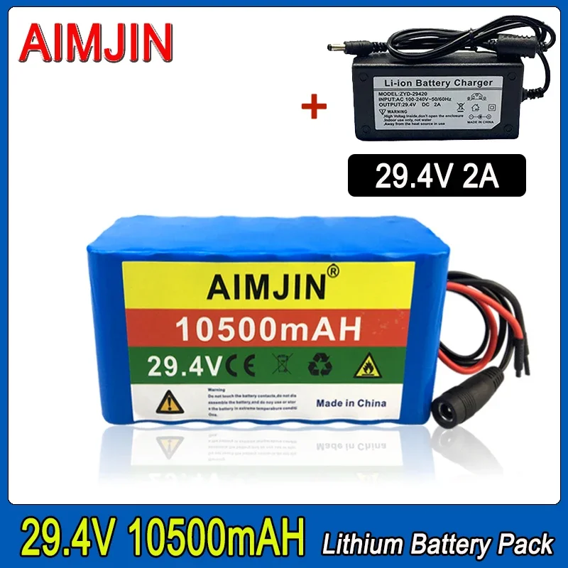 

29.4V 10500mAh 7S3P Lithium Battery Large Capacity 18650 Battery pack , Built-in BMS