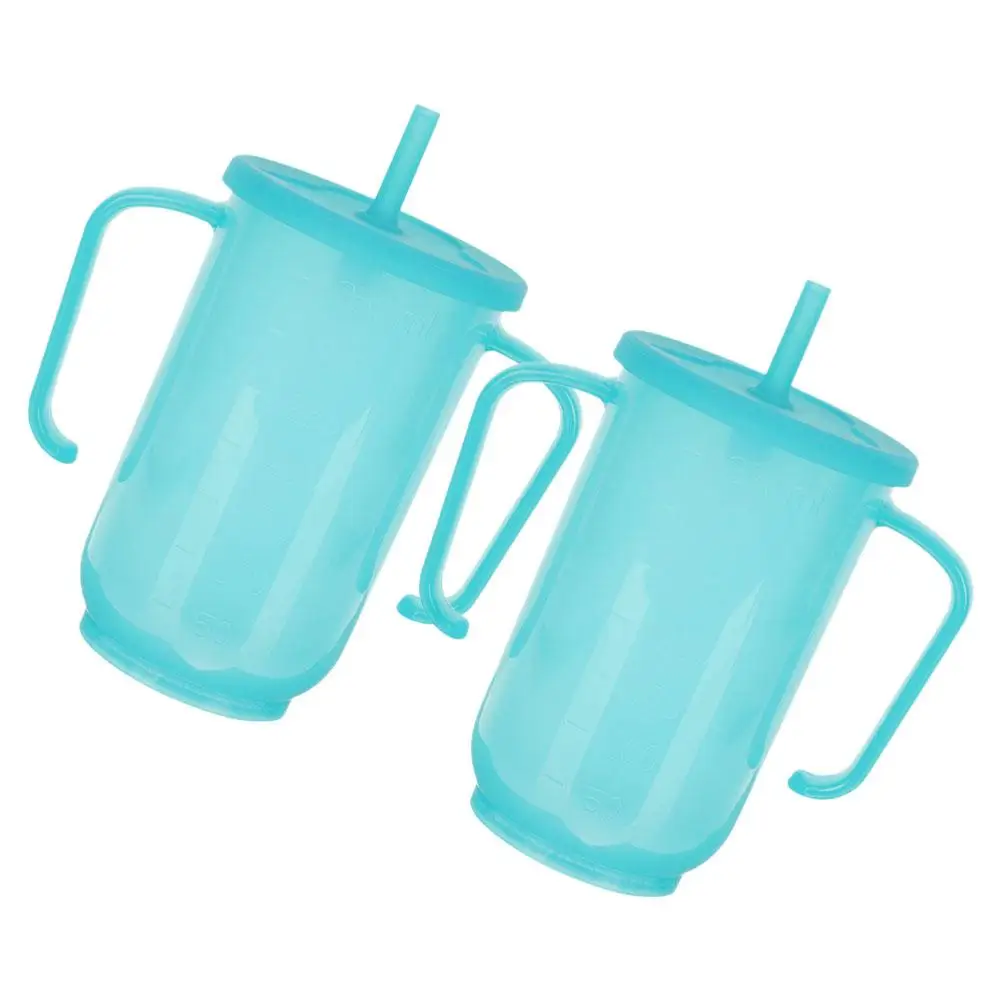 

2 Pcs Elderly People's Water Cup Adult Sippy Straw Feeding for Cups Plastic Adults Drinking