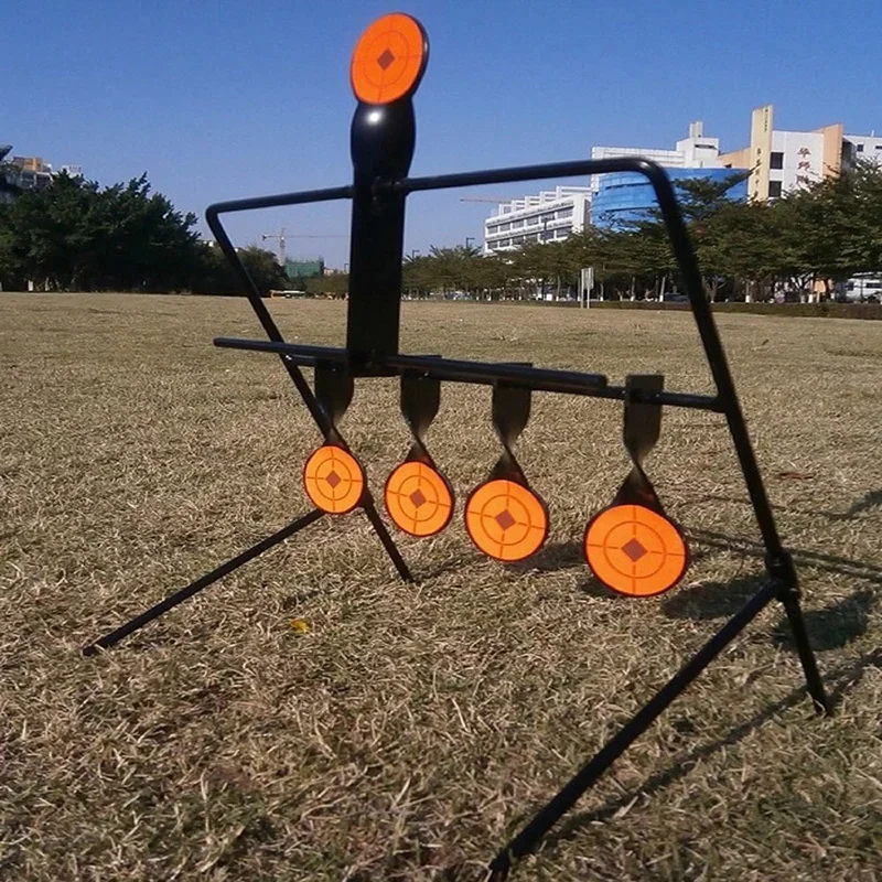5 Targets Self Resetting Spinning Air Gun Rifle Shooting Metal Target Set For Sports Entertainment Gun Rifle Metal Target Set view 5