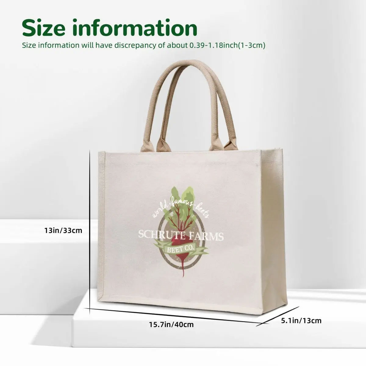 Schrute Farms - The office Tote Bag eco bag folding bag for beach Portable shopping