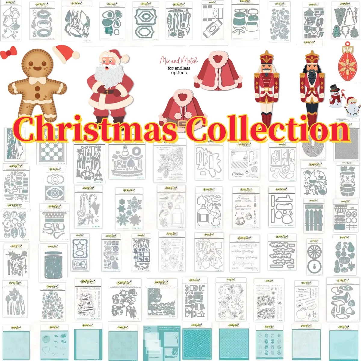 

Christmas House Deer Santa Collection Metal Cutting Dies Clear Stamps Stencils for Scrapbooking Supplies Make Paper Card Album