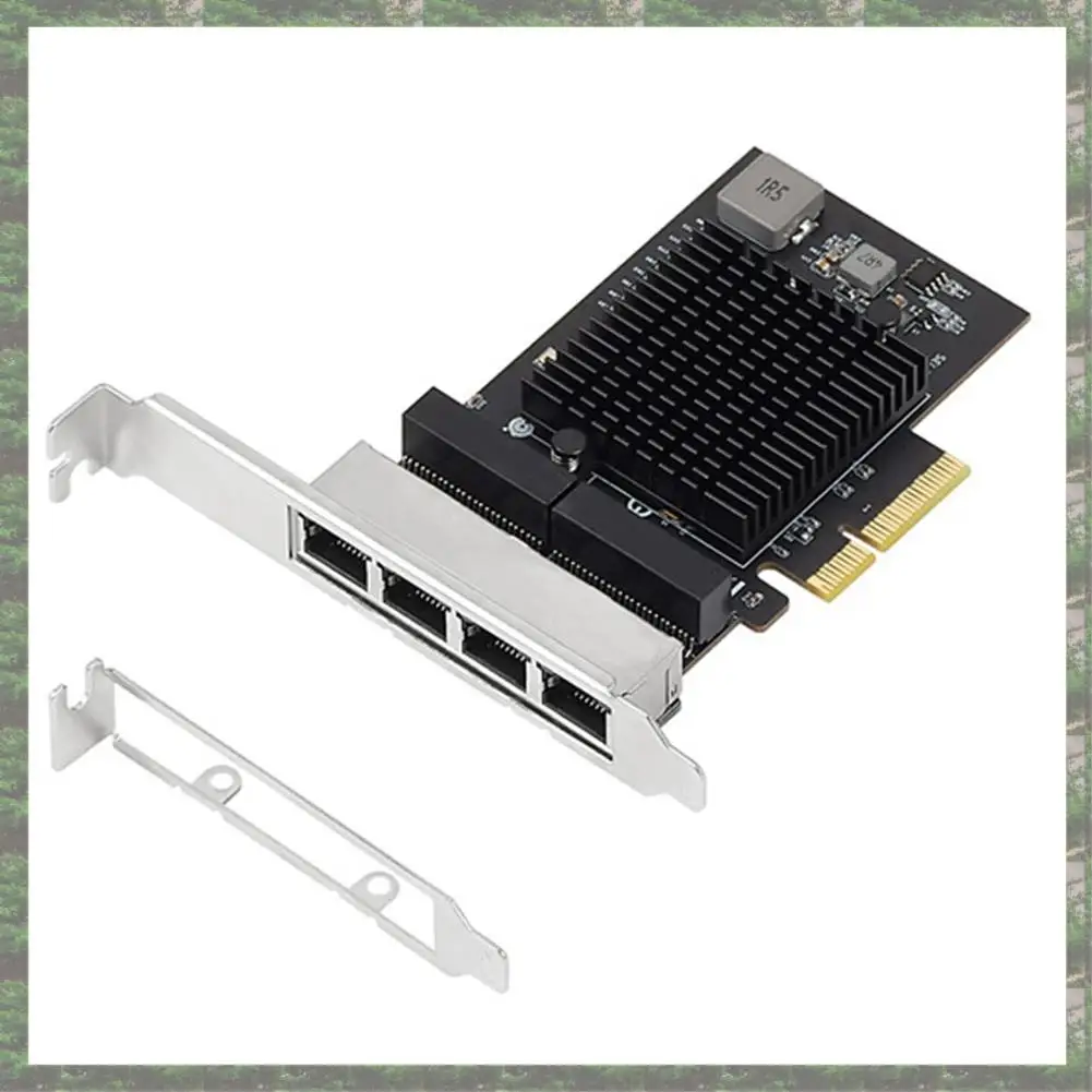 IOCREST 2.5G 4 Port Pcie RJ45 Lan 10/100/1000/ 2500Mbps RTL8125B Chip Quad Server 2.5 Gigabit Ethernet Wired Game NIC