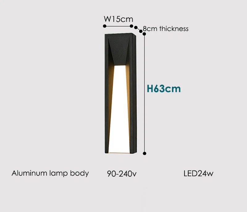 Außenwandleuchte LED Schwarz Beleuchtung Außenleuchten AC110 220V Veranda Lichter Wandmontierte Gartenlampe für Terrasse Eingangsbereich