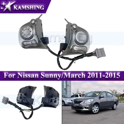 Kamshing Multifunction Steering Wheel Button For Nissan Sunny/March 2011-2015 Audio Button Audio Bluetooth Cruise Control Switch