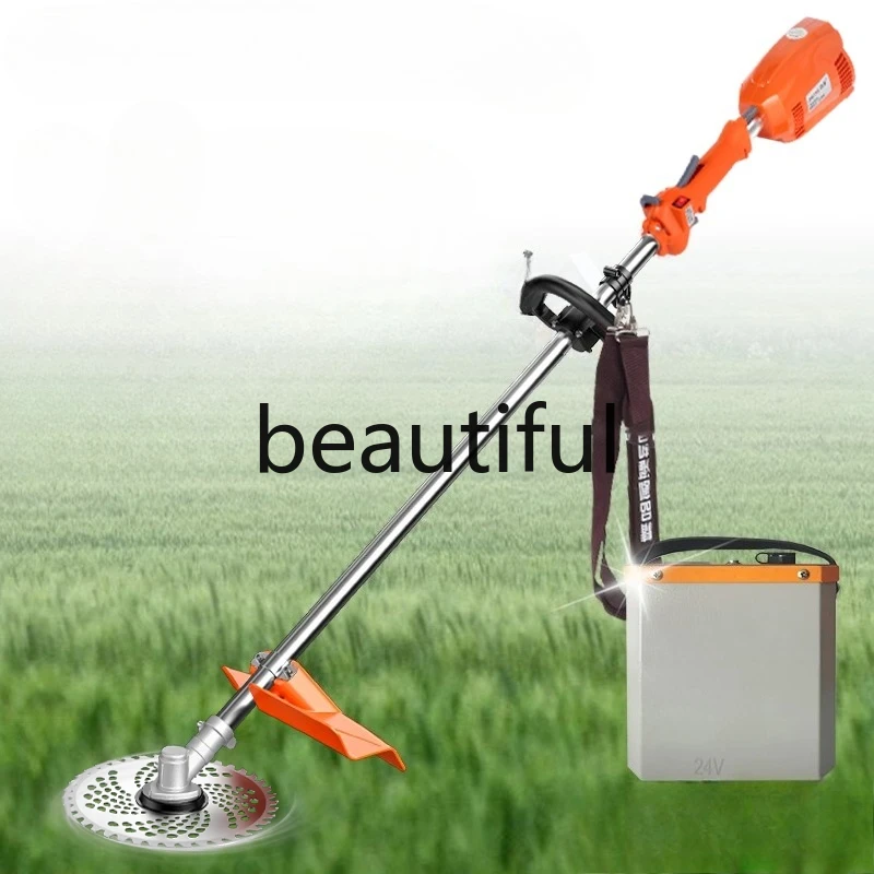 

Electric lawn mower backpack agricultural high-power new brushless rechargeable lawn mower