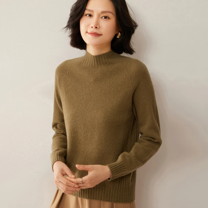 Women's Sweaters O-Neck Autumn Winter Basic Pullover Warm Cozy Casual Pulls Jumpers High-Quality Soft Wool Young Women's Clothes