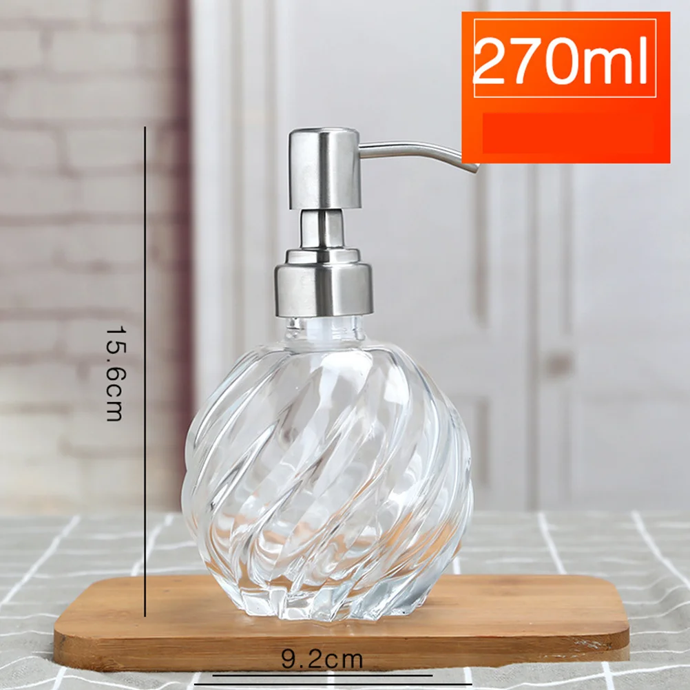 

Refillable Glass Pump Bottles Subpackage Bottles Portable 270ml Travel Lotion Dispenser for Women Girls
