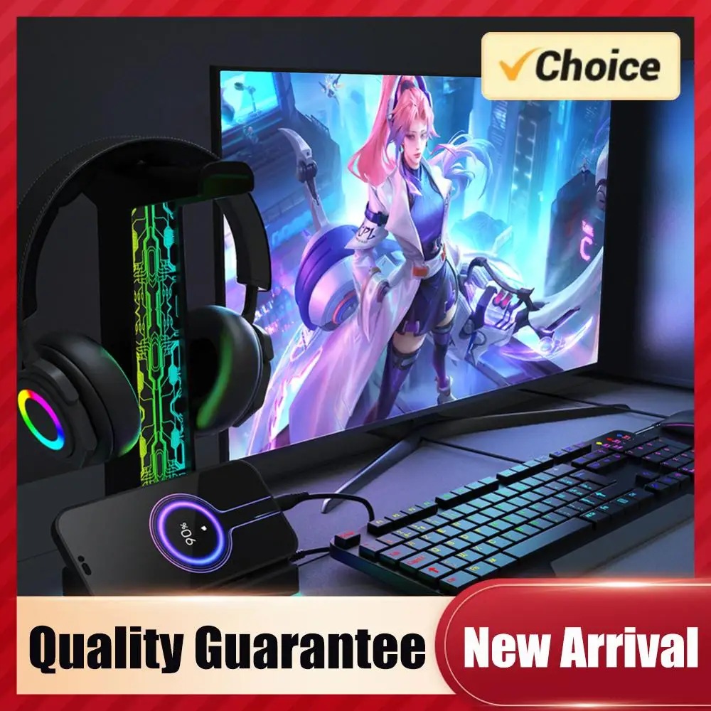 

RGB Headphone Bracket 10 Lighting Effects Headset Display Stand Desktop Organizer Headphone Display Rack Vertical Bracket Hanger