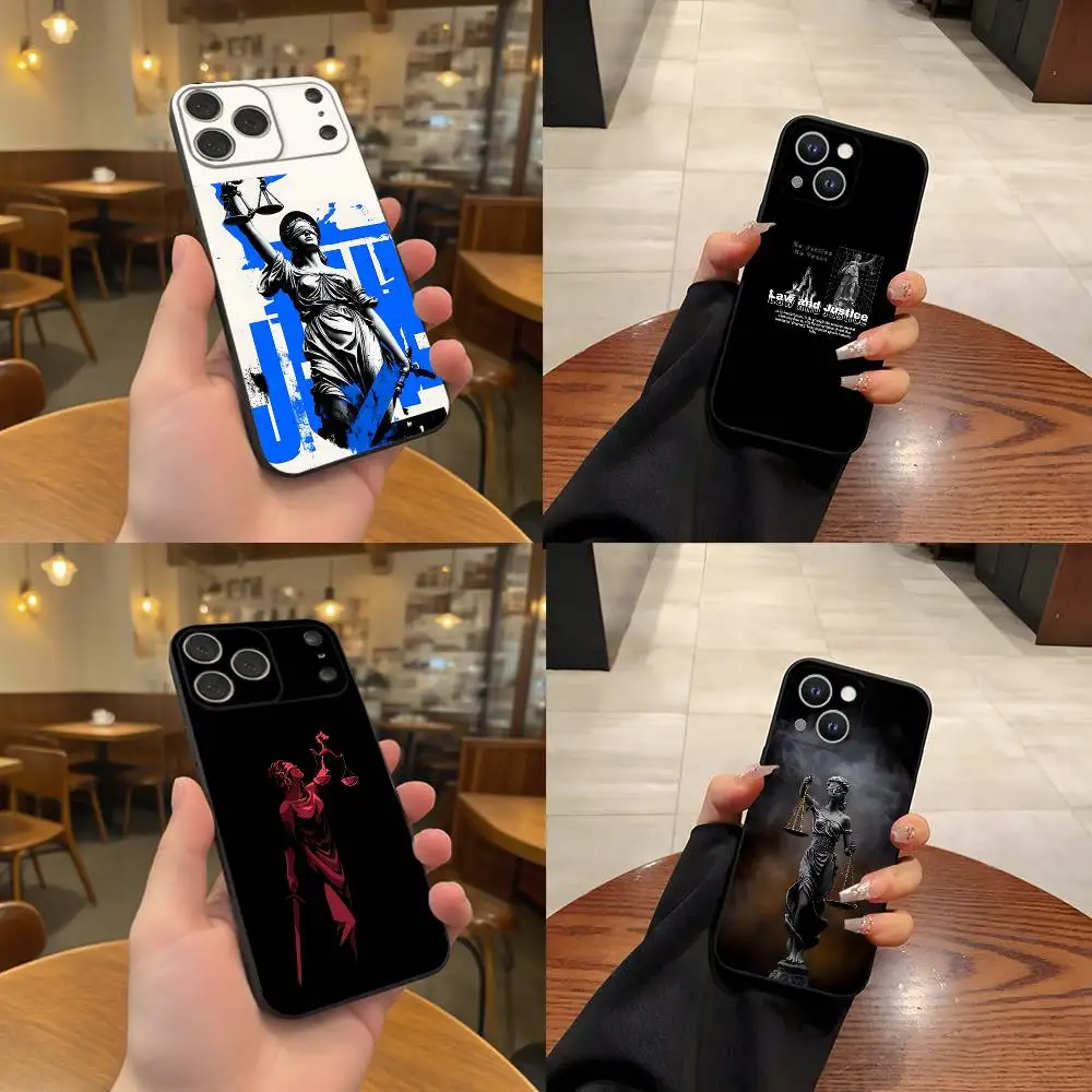 

Law Lawyer Judge Wear-resistant Phone Case For iPhone 17,16,15,14,13,12,11,Pro,Max,Plus Black Soft Cover