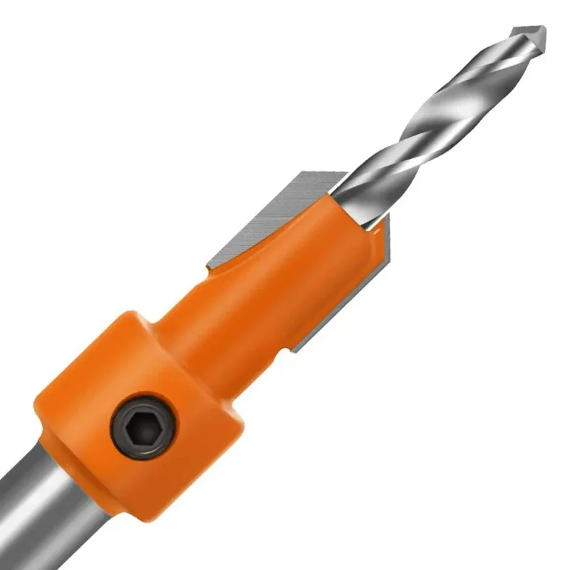 8mm Shank HSS Woodworking Countersink Router Bit Screw Extractor Remon Demolition for Wood Milling Cutter