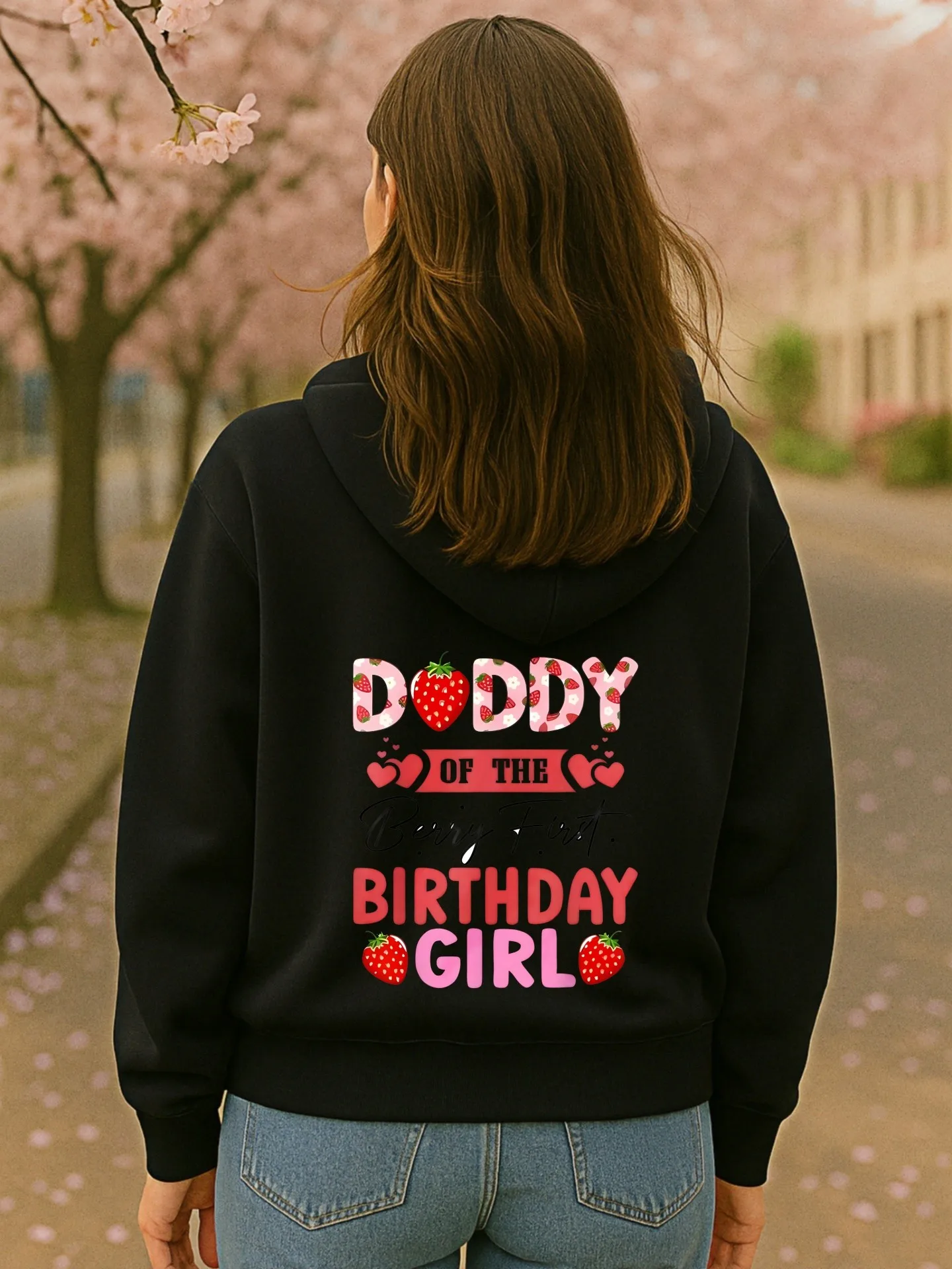 Graphic Hoodie Women, Cute Print, Casual Style, Fleece, Casual Everyday Wear, For Women