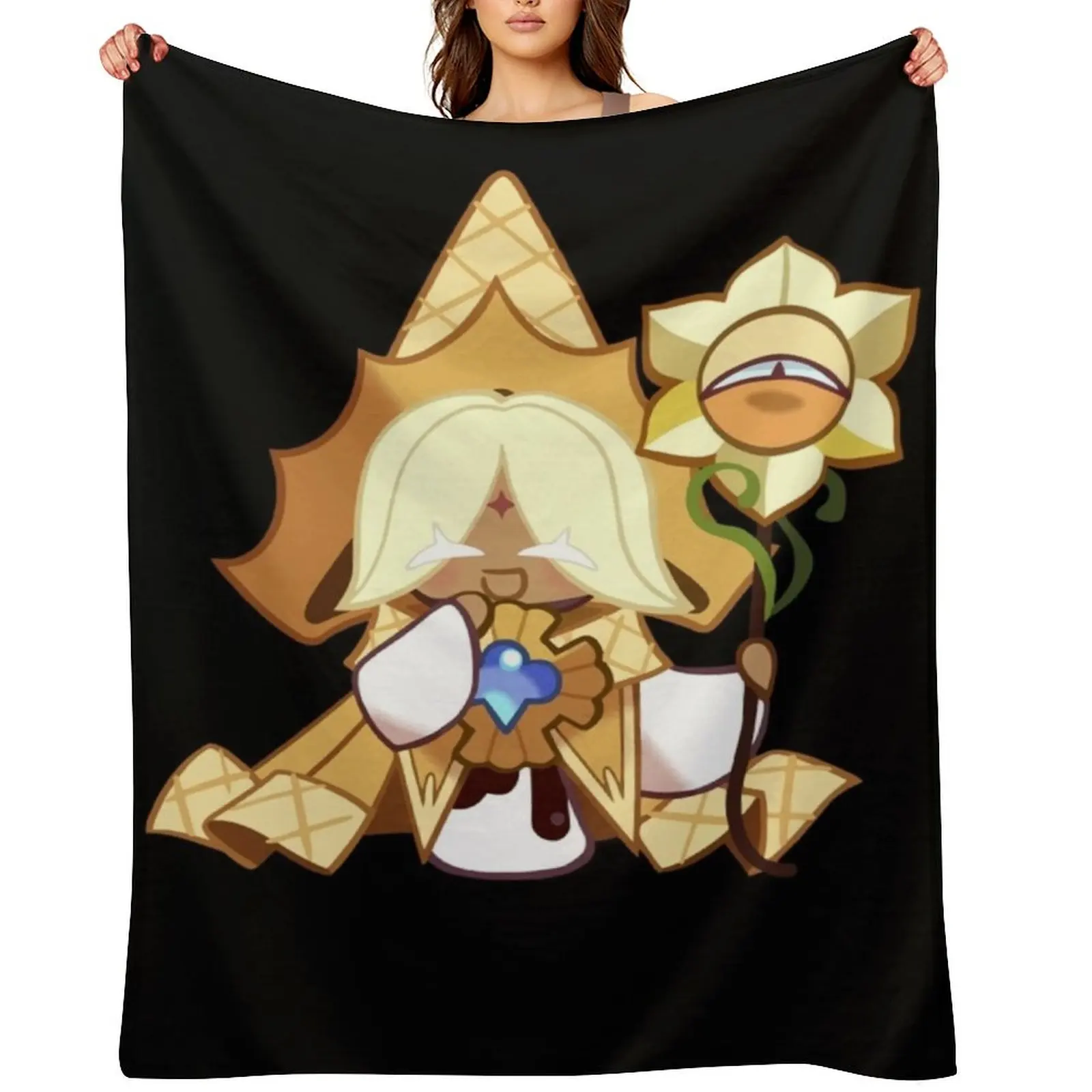 

Pure Vanilla Cookie Cookie Run Kingdom Classic Throw Blanket warm winter Hairy Decorative Sofas Sleeping Bag Blankets