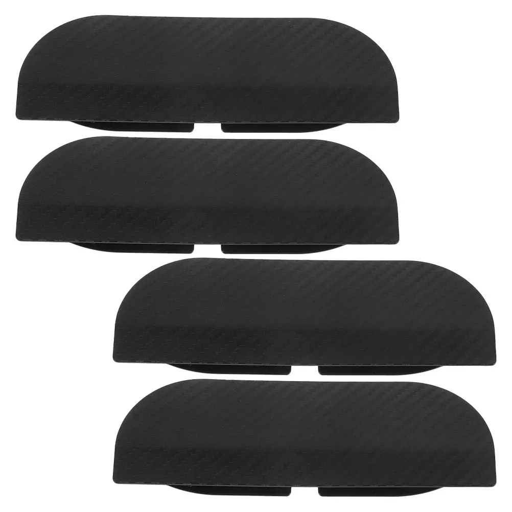

4PCS Car Mirror Rain Eyebrow Guards Universal Fit Durable Carbon Fiber Auto Exterior Accessories Anti Dust Waterproof Black