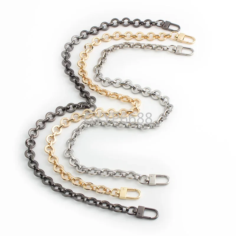 1-5 pieces 3mm thick Iron 3 colors purse chain Strap Gold For Bags With Thick Shoulder Bag accessories with 1 pair hook