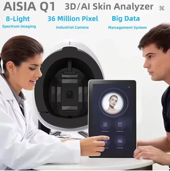 AISIA Q1 3D AI Facial Skin Analyzer Detection Skin Problem Diagnosis 8 Spectrum Professional Analysis Beauty Salon Equipment
