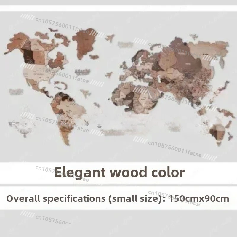 

Solid Wood World Map Travel Nordic Living Room Dekoracja Ścienna W Tle Obrazy Duże Dekoracyjne Szkoła Biurowa 3D Stereo.