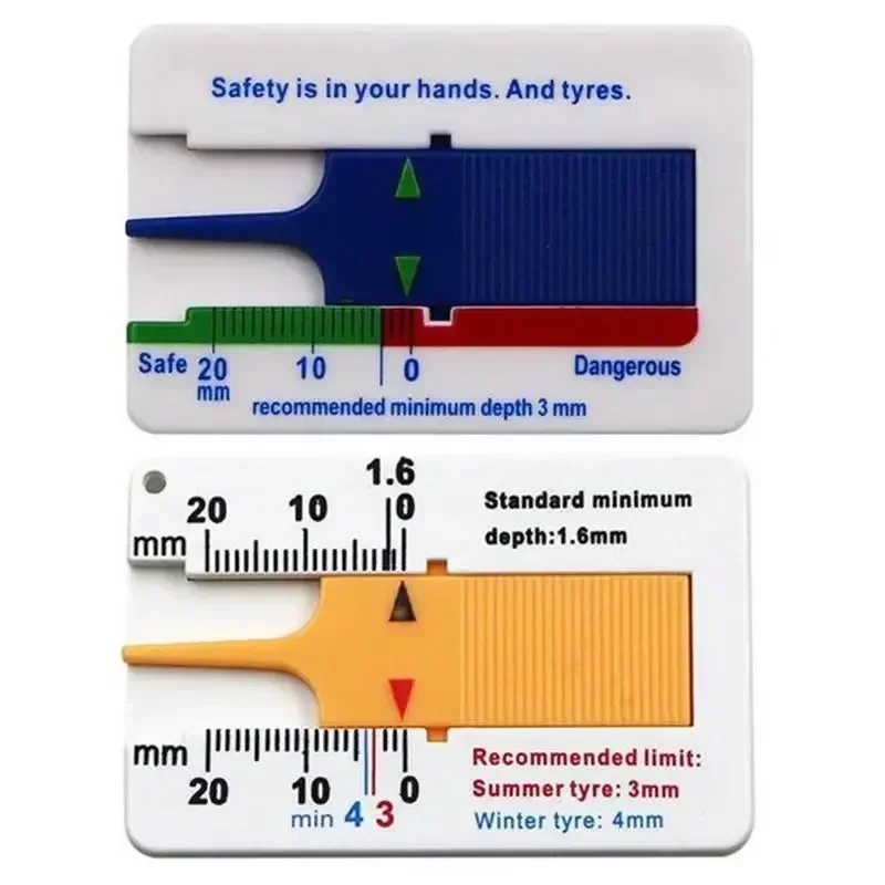 

2PCS 0-20mm Auto Car Wheel Tread Depthometer Depth Indicator Ruler Plastic Tread Gauge Tire Depth Meter Tire Wheel Measure Tool